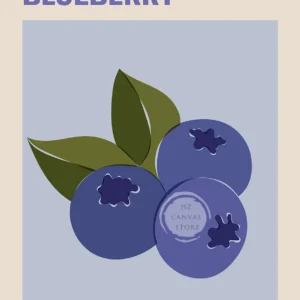 Plakat owoce boho do kuchni żółty