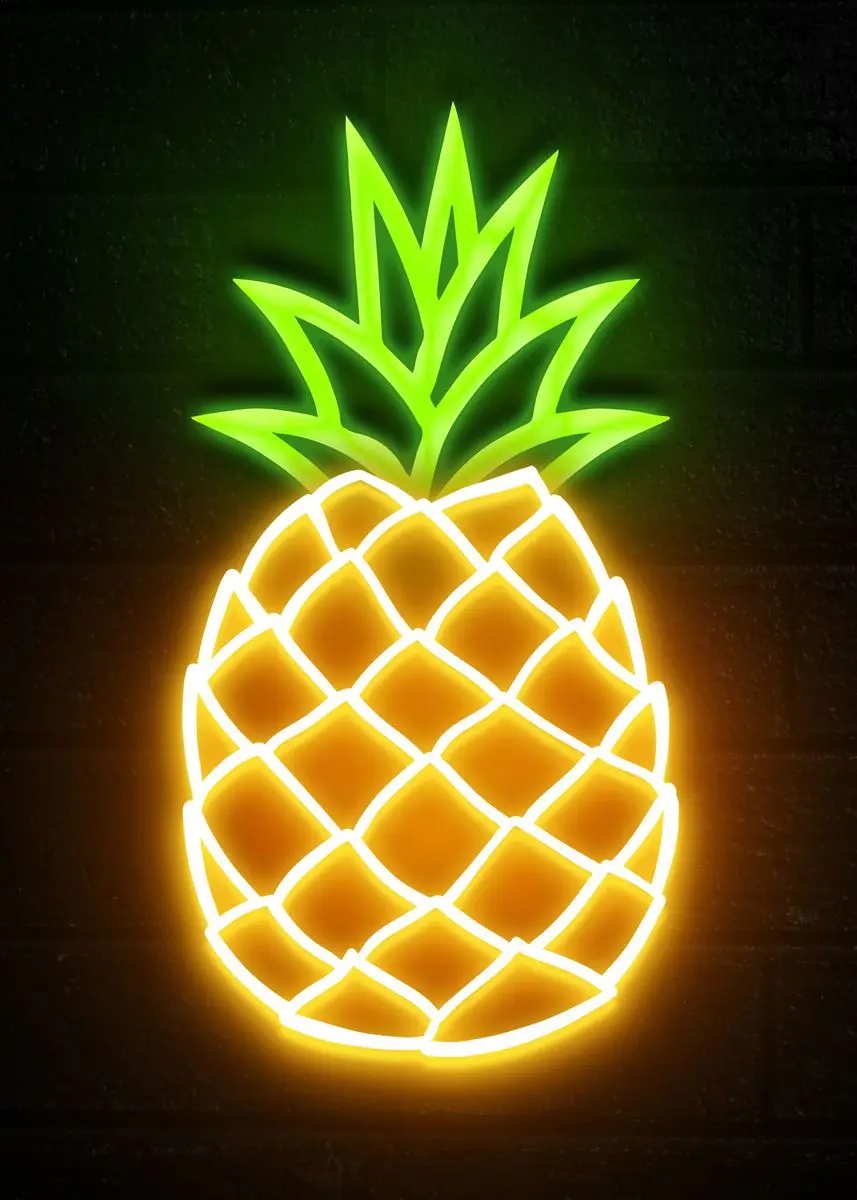 Owoce w stylu neon Brązowy