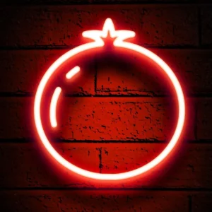 Owoce w stylu neon Różowy