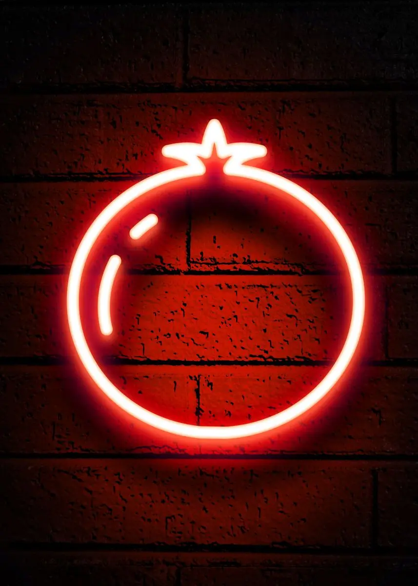 Owoce w stylu neon Różowy
