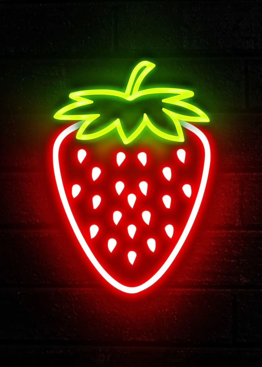 Owoce w stylu neon śliwka
