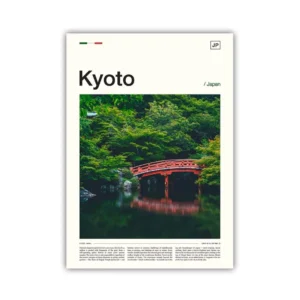 Plakat nowoczesna panorama Tokio Fioletowy