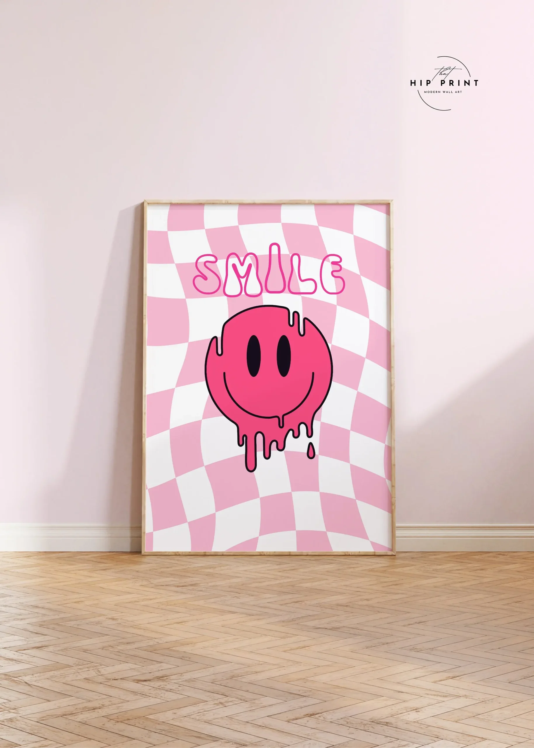 Słodki pastelowy plakat dla dzieci Jasnoszary