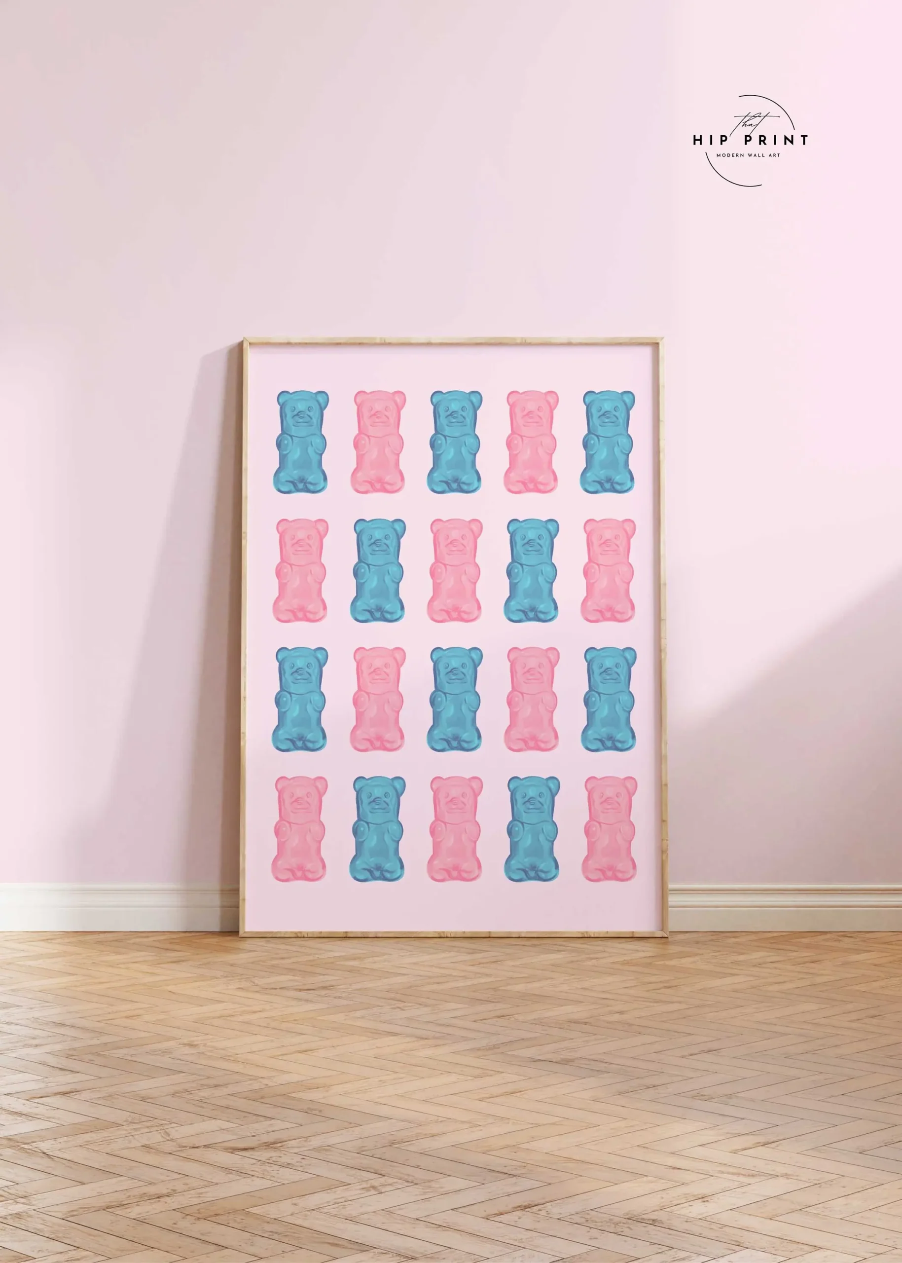 Słodki pastelowy plakat dla dzieci Jasnożółty