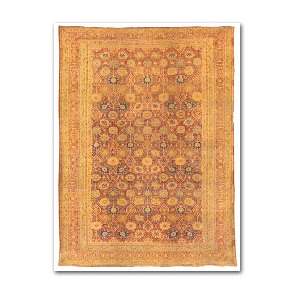 Plakat Perski Dywan - Orientalna Abstrakcja Burgundia