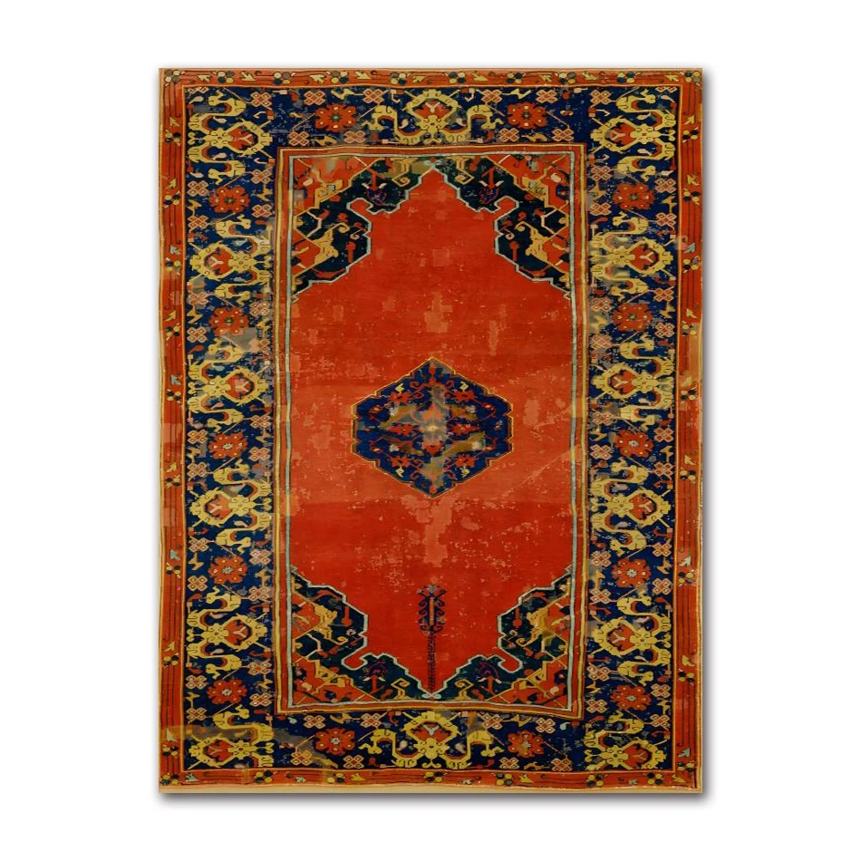 Plakat Perski Dywan - Orientalna Abstrakcja Czerwony