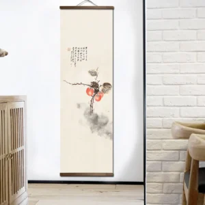 Persymona - plakat na szczęście w stylu boho żółty