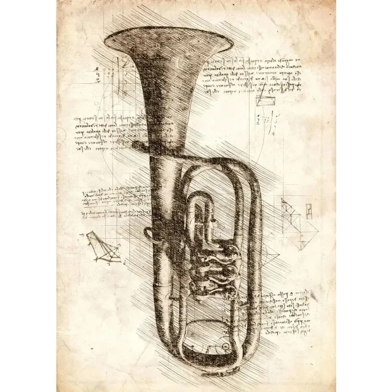 Plakat z instrumentami muzycznymi - pianino i skrzypce Czarny