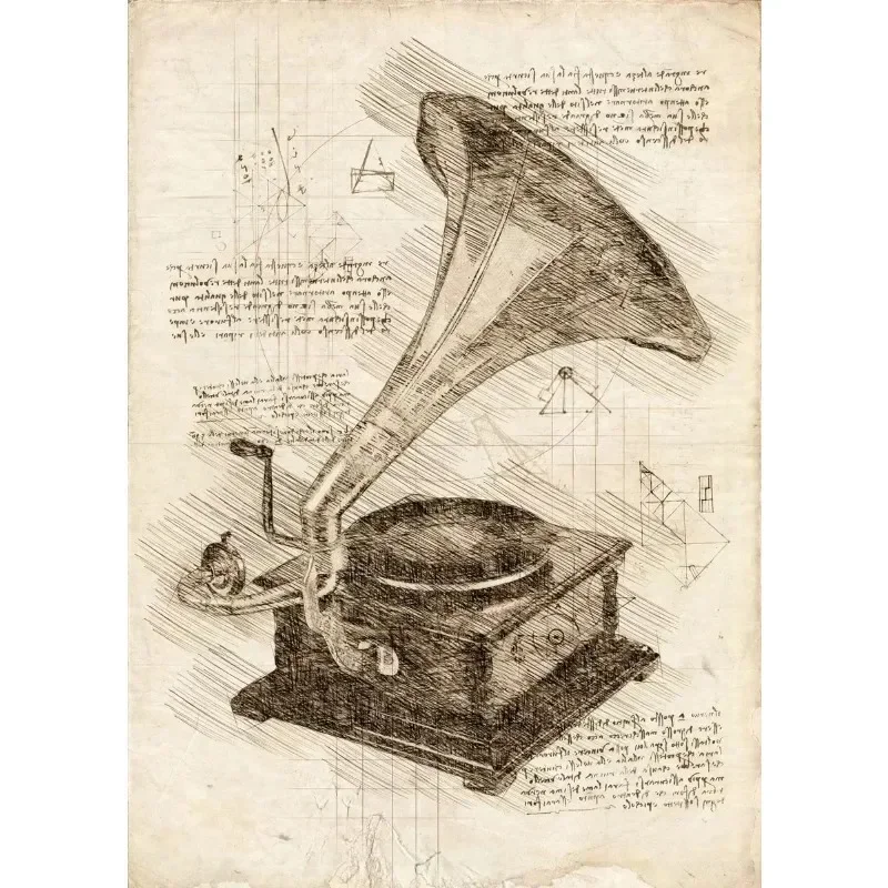 Plakat z instrumentami muzycznymi - pianino i skrzypce Granatowy