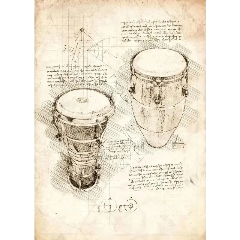 Plakat z instrumentami muzycznymi - pianino i skrzypce żółty