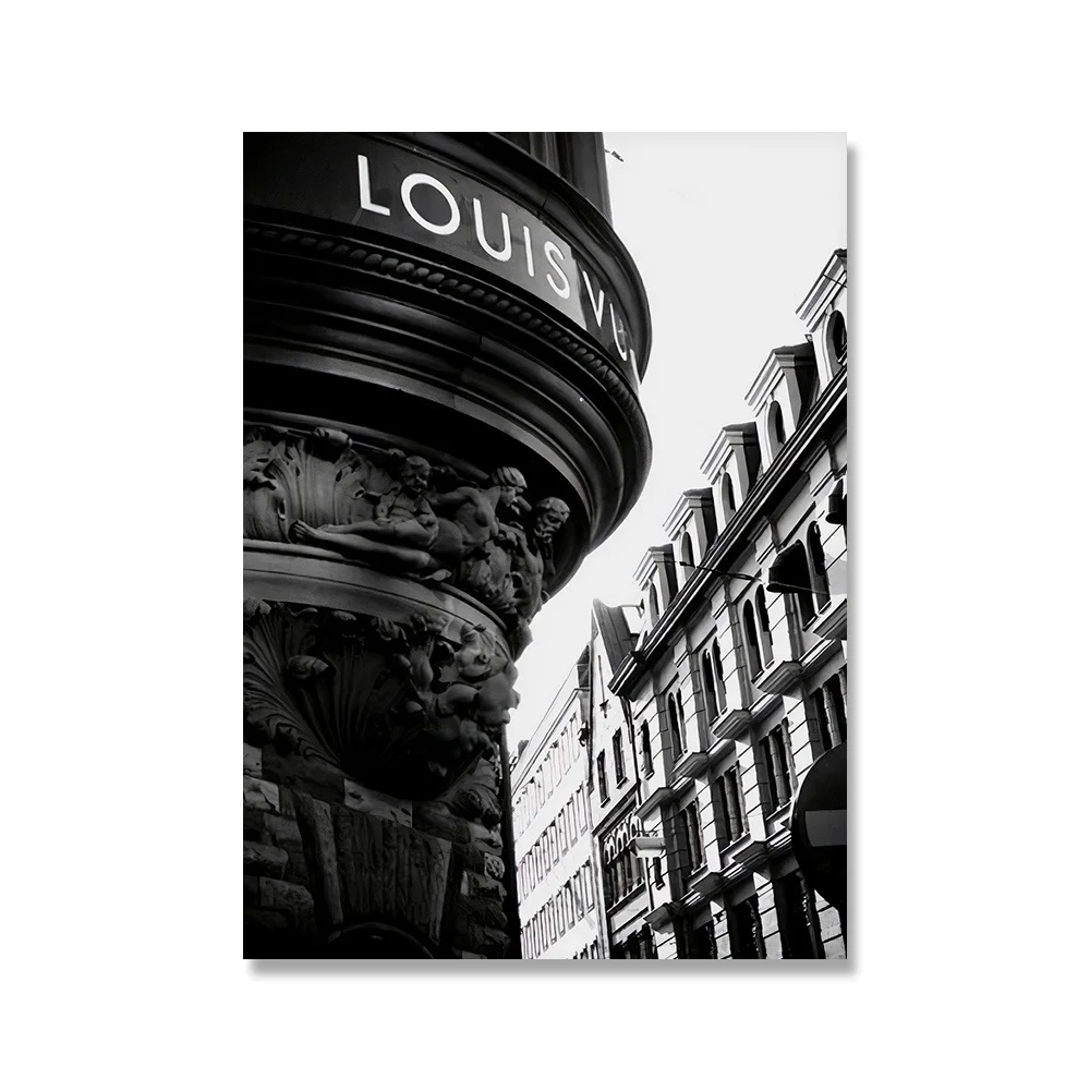 Czarno-biały pies w paryskim stylu żółty