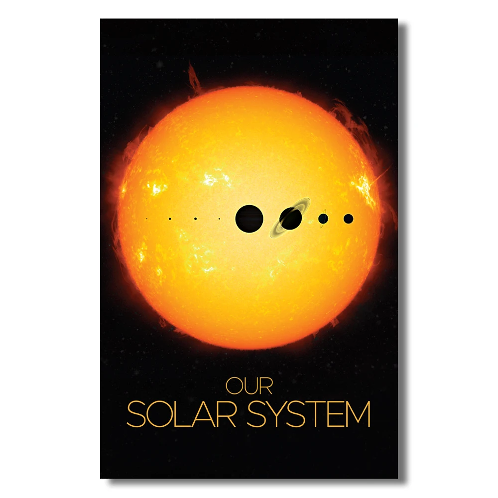Plakat planety Układu Słonecznego Fioletowy/фиолетовый