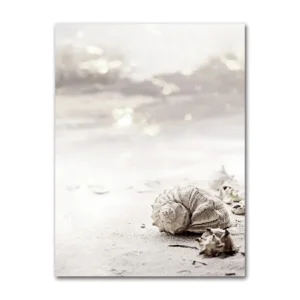 Plakat plaża i ocean z żółwiem Jasnożółty