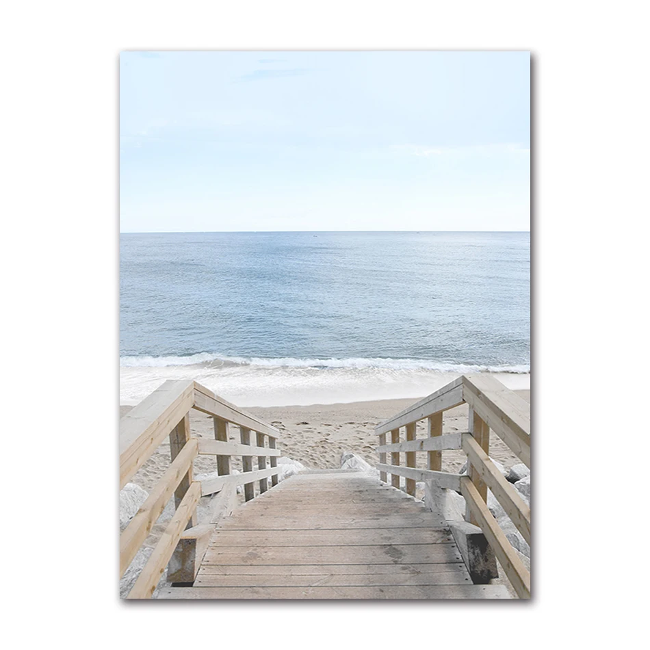 Plaża i ocean - letni plakat z żółwiem Czekolada
