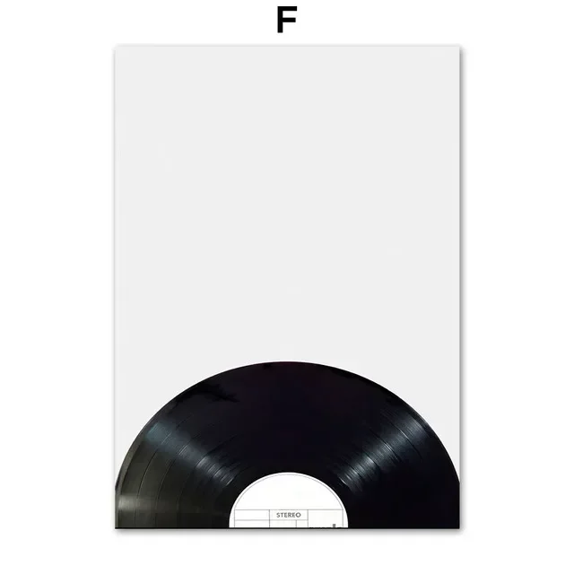 Plakat vintage z płytą winylową i słuchawkami Fioletowy/фиолетовый