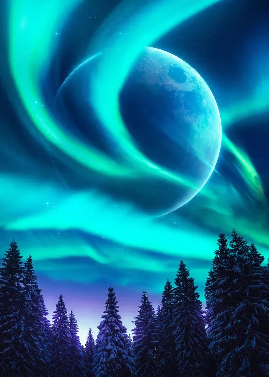 Plakat psychodeliczny - galaktyka i kosmos Jasny