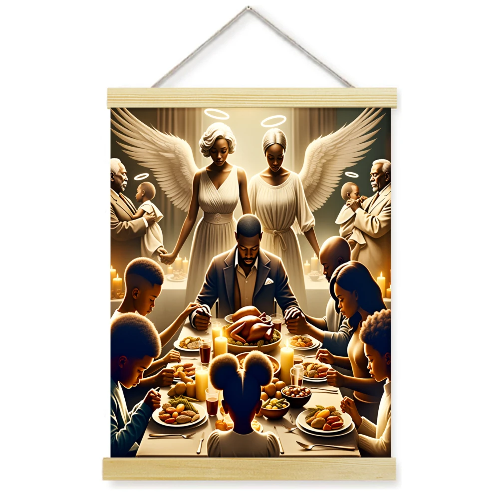 Plakat religijny Jezus Chrystus w modlitwie Błękitny