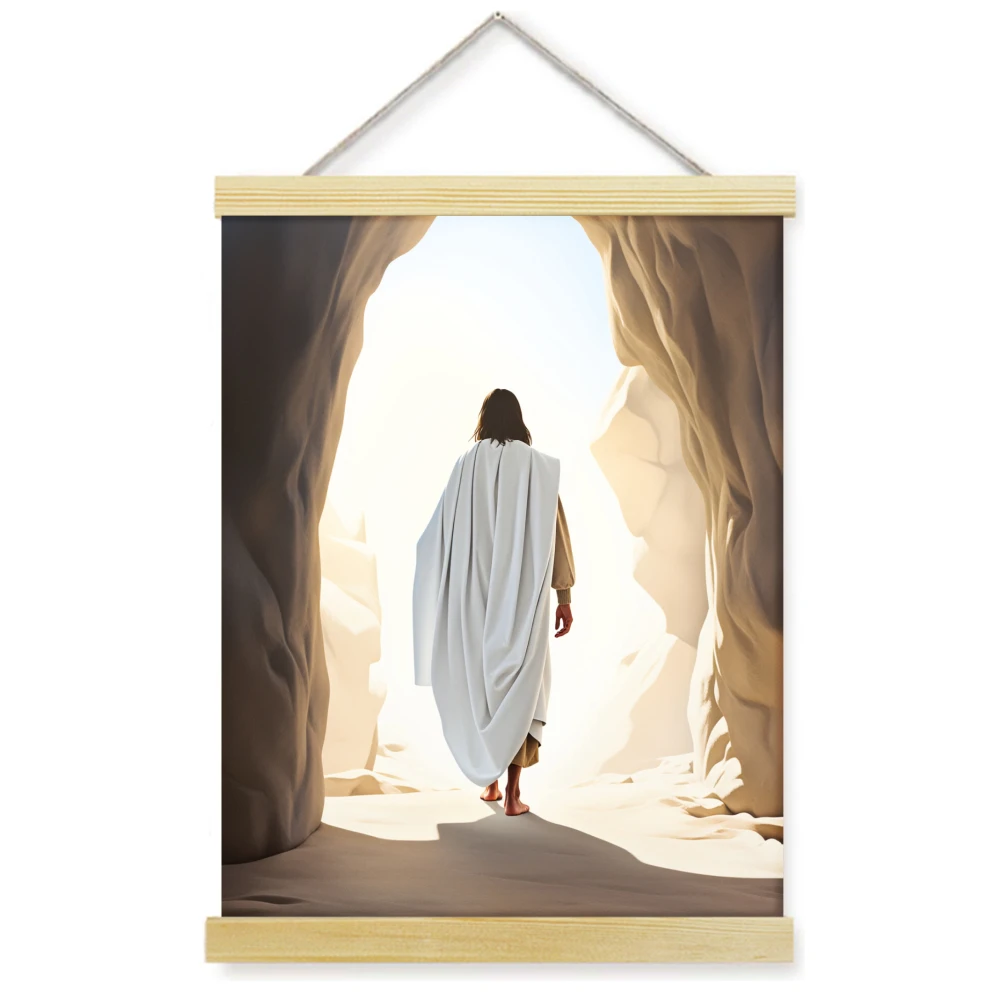 Plakat religijny Jezus Chrystus w modlitwie Czerwony