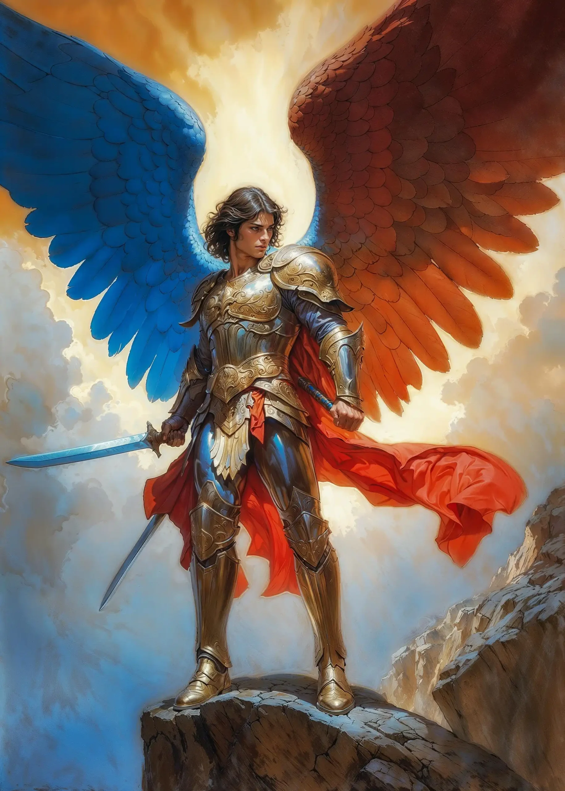 Plakat renesansowy archanioł Michał Burgundia