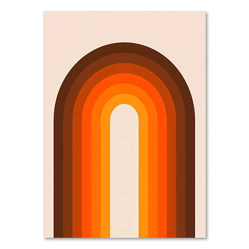 Plakat retro boho - zachód słońca, kwiaty i motyle Burgundia