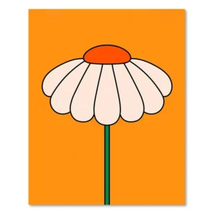 Plakat retro boho - zachód słońca, kwiaty i motyle Fioletowy/фиолетовый