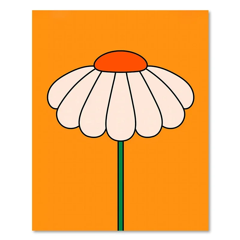 Plakat retro boho - zachód słońca, kwiaty i motyle Fioletowy/фиолетовый