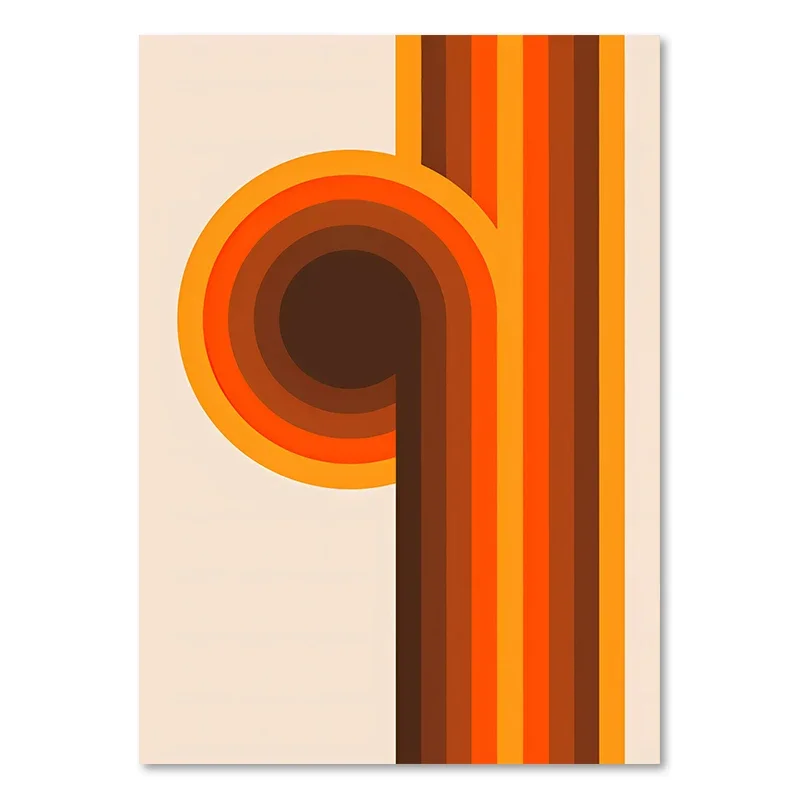 Plakat retro boho - zachód słońca, kwiaty i motyle Jasnoszary