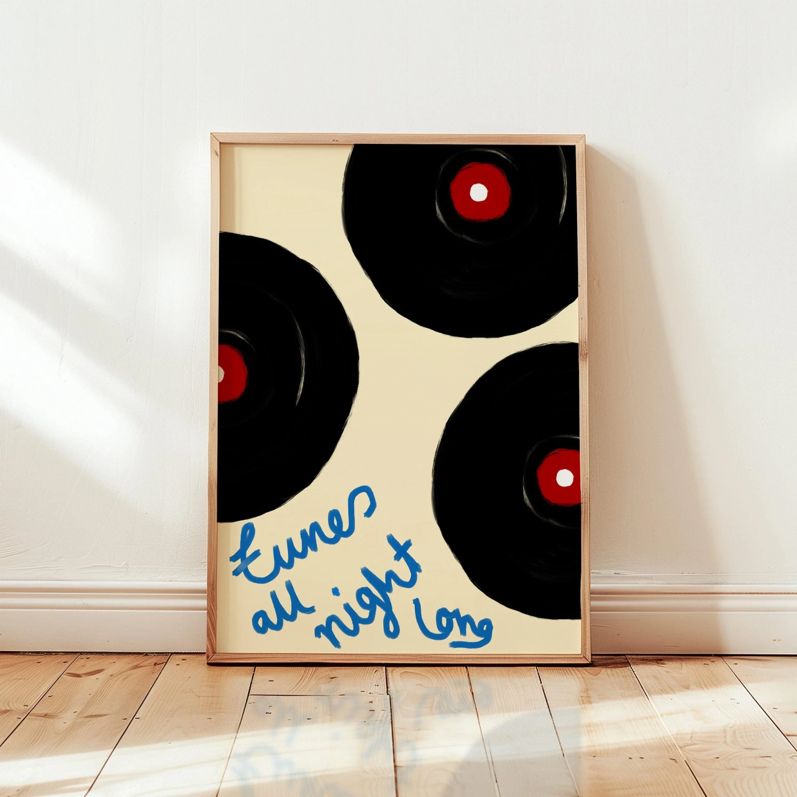 Plakat retro z gramofonem i tańczącą parą Fioletowy/фиолетовый