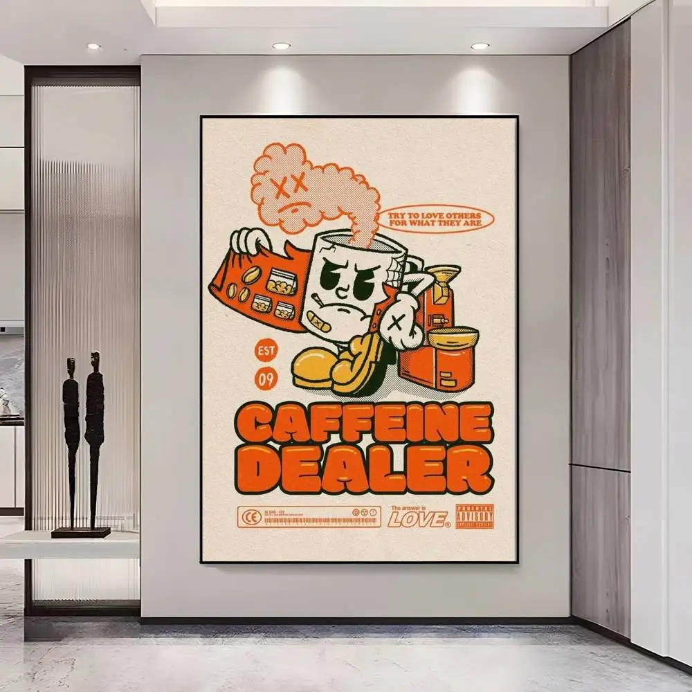 Plakat retro pop jedzenie Jasnozielony