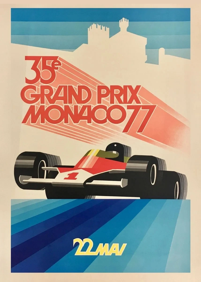 Wyścigi Monako 1967 retro Fioletowy/фиолетовый