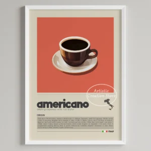Espresso, cappuccino, latte - plakat do kuchni Jasnozielony