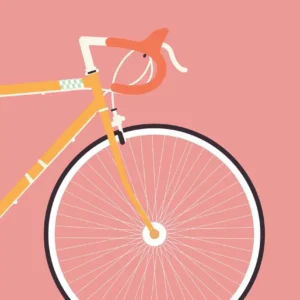 Plakat rowerowy minimalistyczny - obraz dla rowerzysty Granatowy