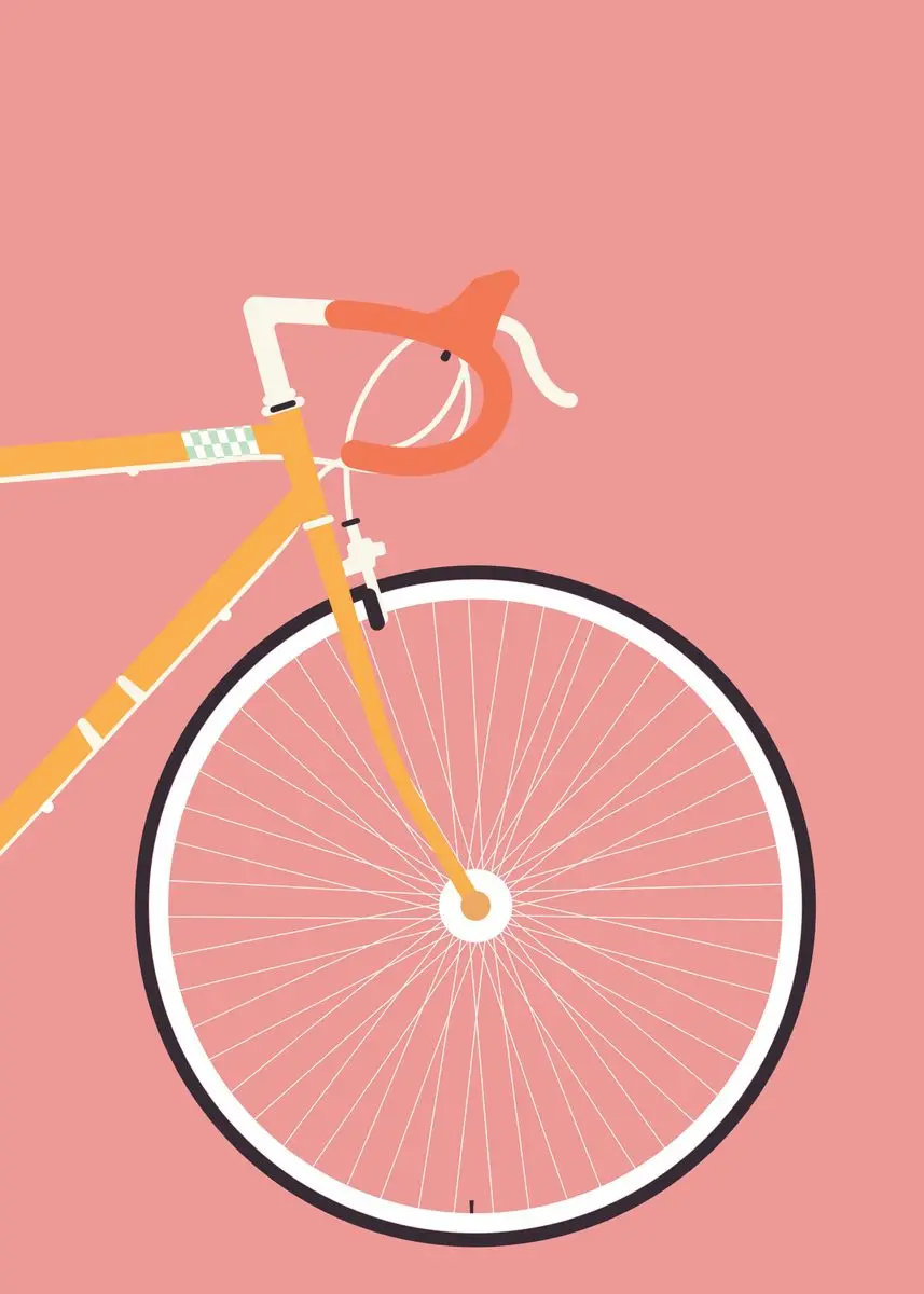 Plakat rowerowy minimalistyczny - obraz dla rowerzysty Granatowy