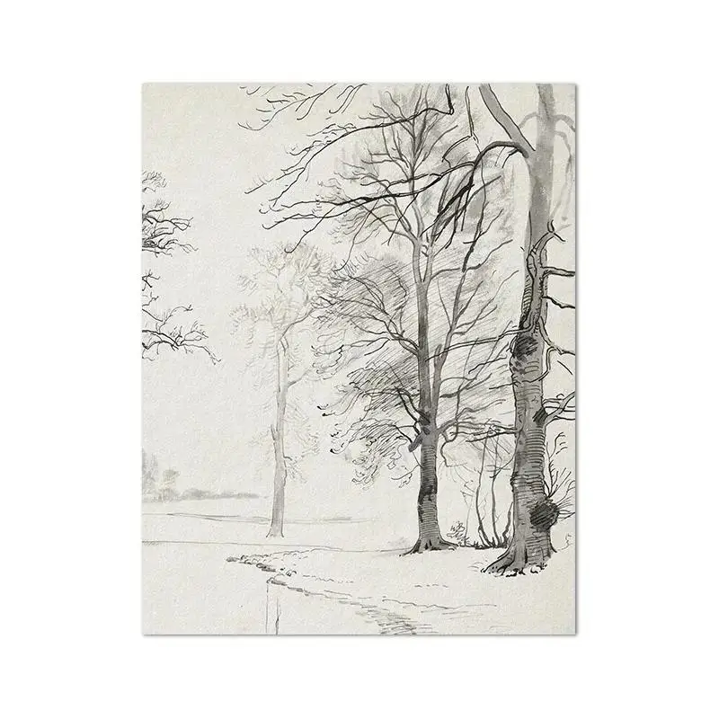 Plakat rustykalny z roślinami vintage Burgundia