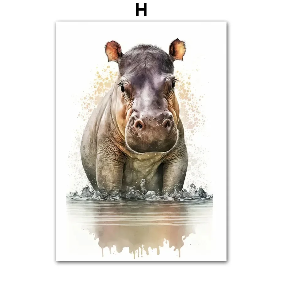 Safari zwierzęta – plakat dziecięcy na płótnie Niebieski