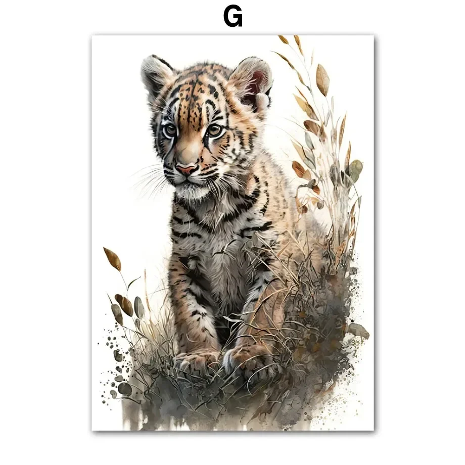 Safari zwierzęta – plakat dziecięcy na płótnie Zielony