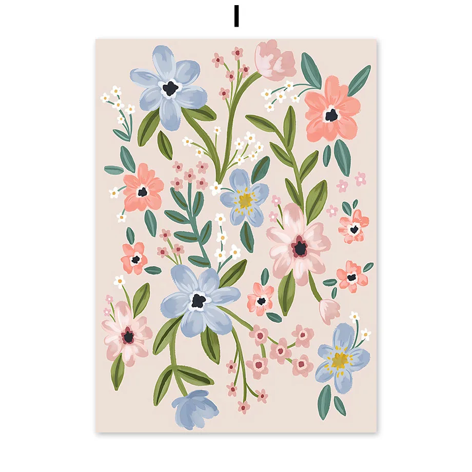 Plakat Santorini cytryny i kwiaty lato Granatowy