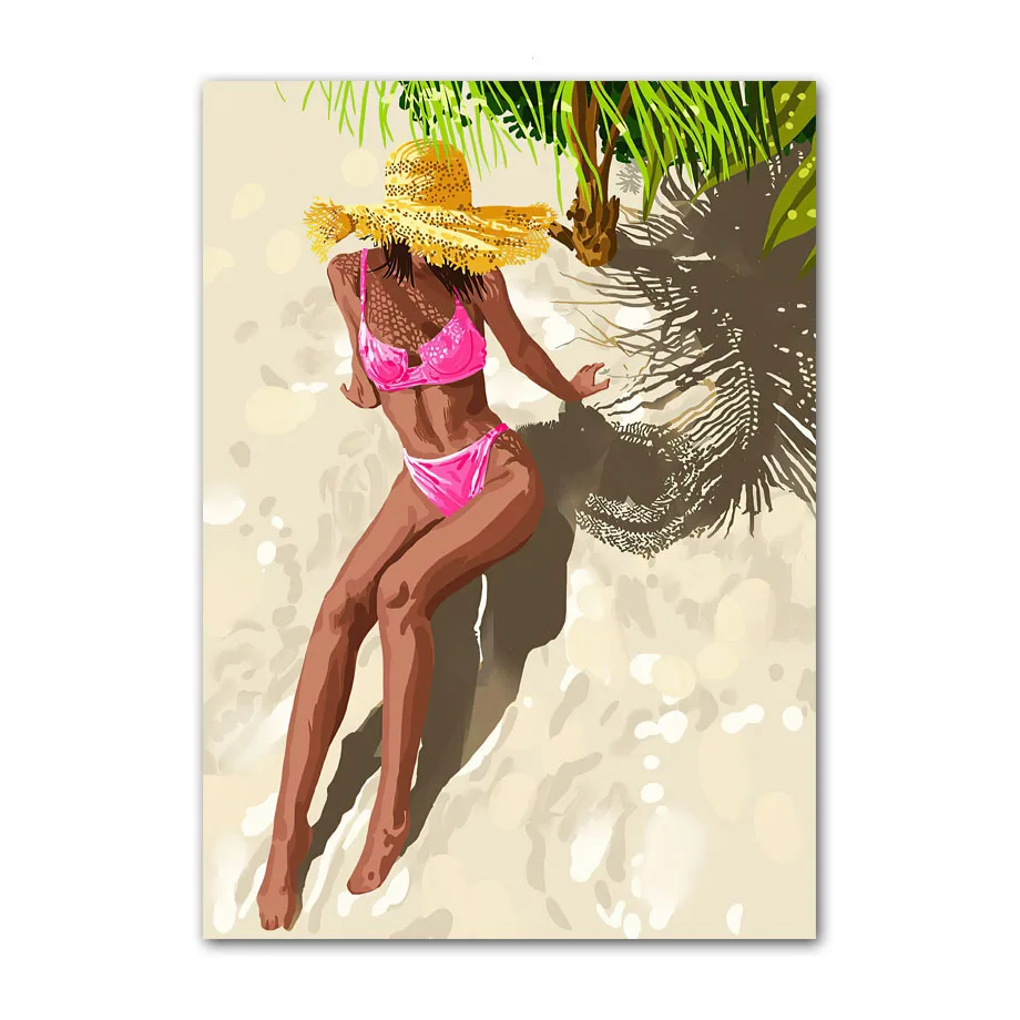 Plakat Santorini cytryny i kwiaty lato Jasny