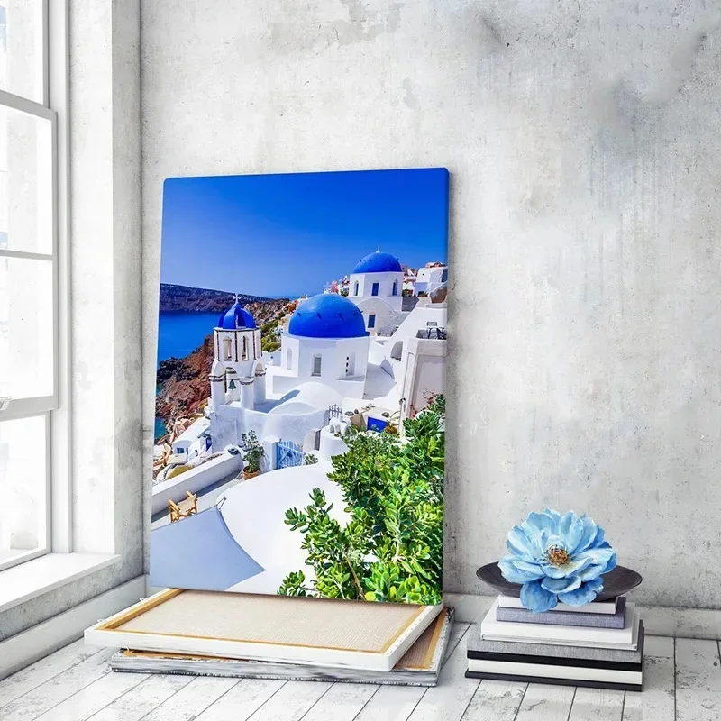 Santorini nad Morzem Śródziemnym Jasnożółty