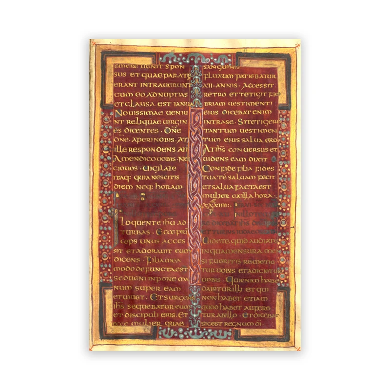 Plakat średniowieczny vintage Fioletowy