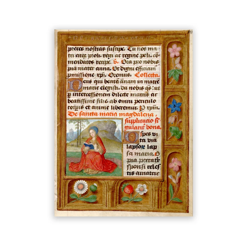 Plakat średniowieczny vintage Jasnożółty