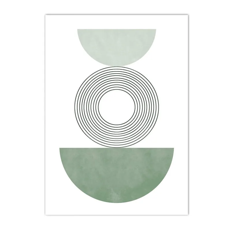 Plakat botaniczny - sukulenty i kaktusy Jasnoszary