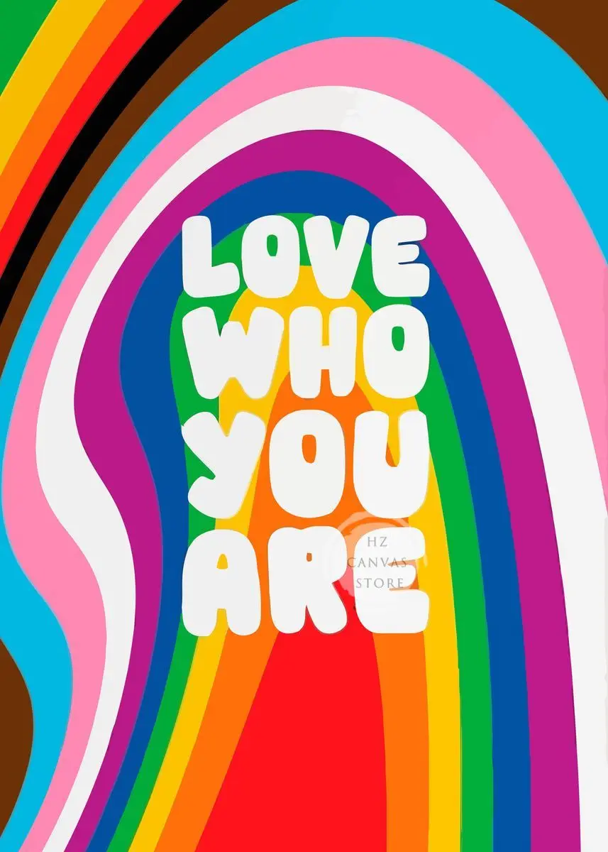 Plakat tęcza pride – abstrakcyjna kolorowa dekoracja Fioletowy/фиолетовый