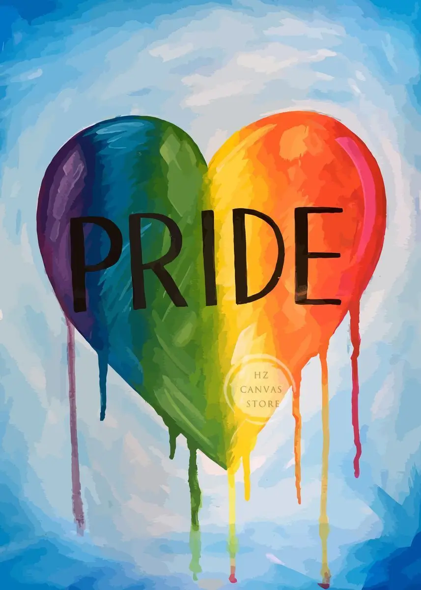 Plakat tęcza pride – abstrakcyjna kolorowa dekoracja Jasny