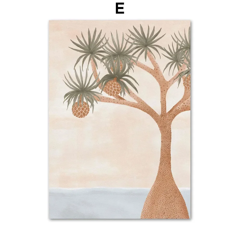 Plakat tropikalne palmy w stylu boho Czarny