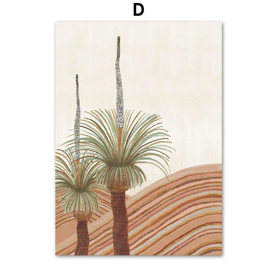 Plakat tropikalne palmy w stylu boho Zielony