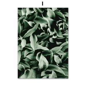 Plakat abstrakcyjny tulipan i monstera Czarny