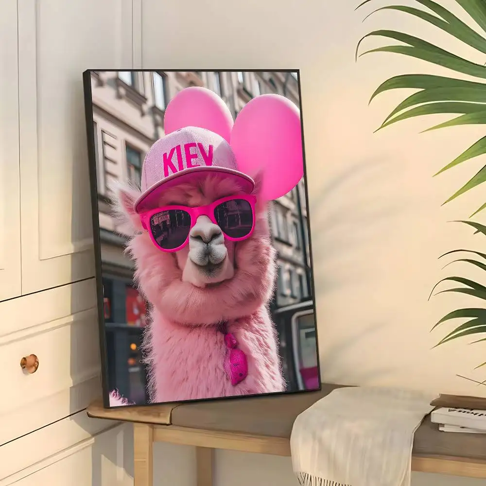 Plakat modny tygrys bąbelkowy Brązowy