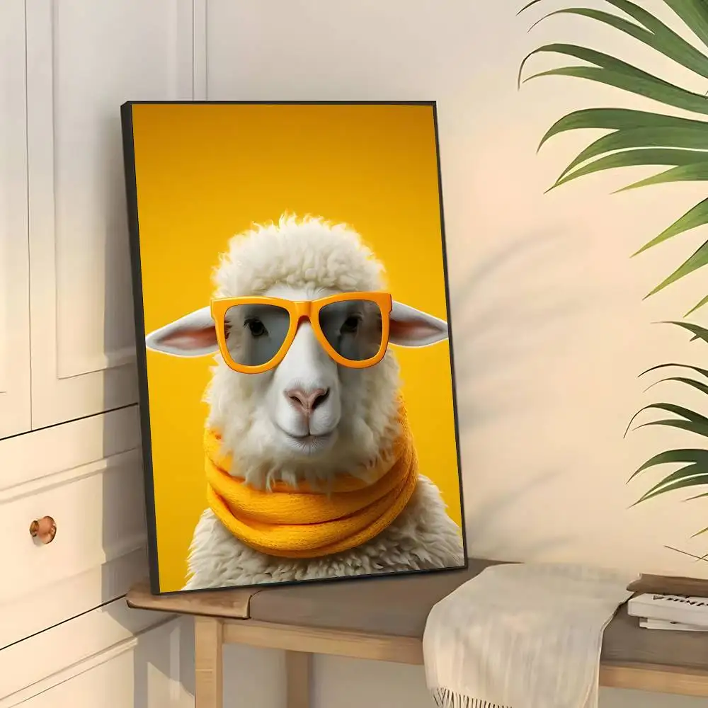 Plakat modny tygrys bąbelkowy Jasnoszary