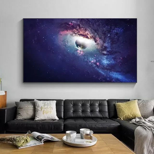 Plakat Układ Słoneczny - kosmos i planety Zielony
